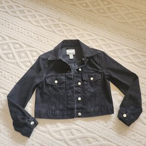 XS Black Denim Jacket BY H&M